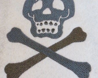 Skull and Cross Bones Embroidery Design - 5x7