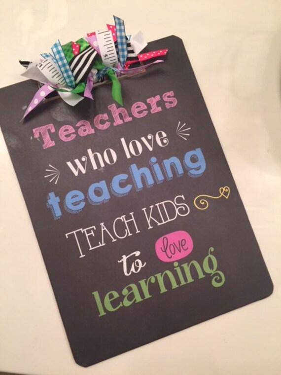 Teacher Personalized Clipboard with Quote