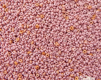 Size 16/0 Vintage Antique Micro Seed Beads - Opaque Cheyenne Pink