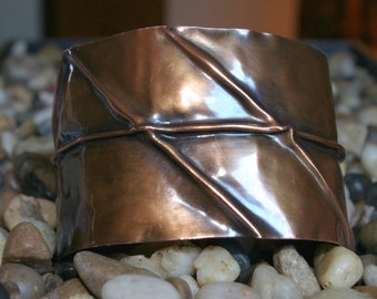 Copper Cuff Fold Formed Bracelet