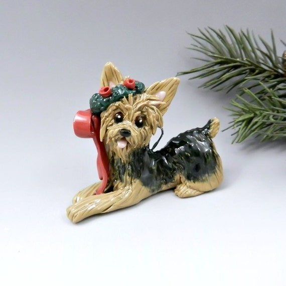 Yorkie Christmas Ornaments 