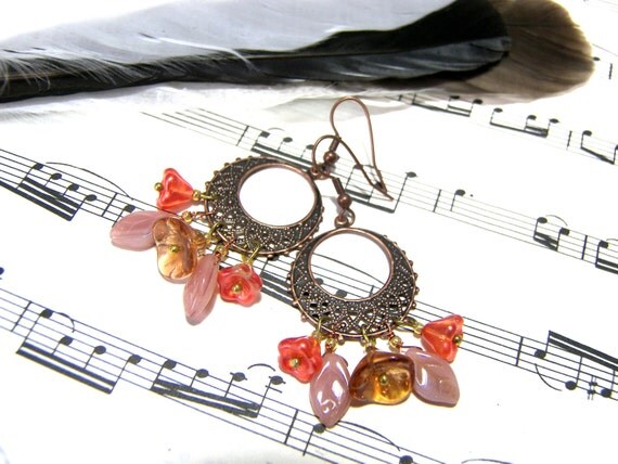 Flower Earrings Chandelier Earrings Gypsy Boho Tribal Ethic Jewelry for Women Top Selling Jewelry Gifts
