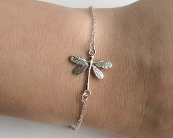 Dragonfly Bracelet in Sterling Silver