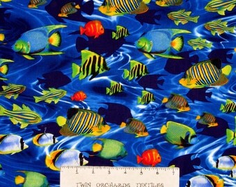 Tropical fish fabric | Etsy