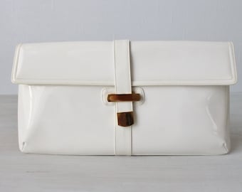 vintage white clutch bag