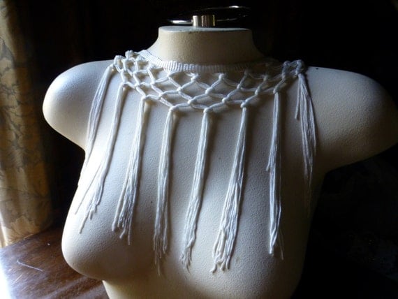 Ivory Fringe Trim Rayon for Bridal, Costumes, Garments by MaryNotMartha steampunk buy now online