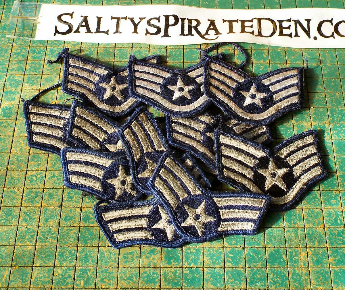 Stripes US Air Force enlisted rank insignia patch 11 count