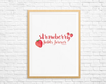 Strawberry Fields Forever by The Beatles - Digital Print - 8.5x11
