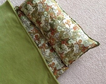 Personalized Nap Mat. Boys. Great for daycare, preschool or kindergarten. Padded. Skulls and Camo.