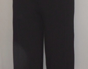 Coco and Juan, Plus Size Pants, Lagenlook,Plus Size Capris, Black, Traveler Knit, Plus Size Crop Pant, Women’s Pant, Size 1 fits 1X, 2X