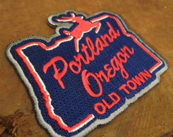 White Stag Sign Portland Oregon | Embroidered Patch