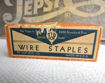 Vintage Wire Staples Old Office Supplies General Electric Tip Top