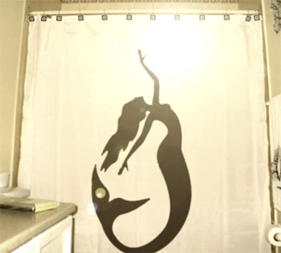 Mermaid Shower Curtain bathroom decor by CustomShowerCurtains