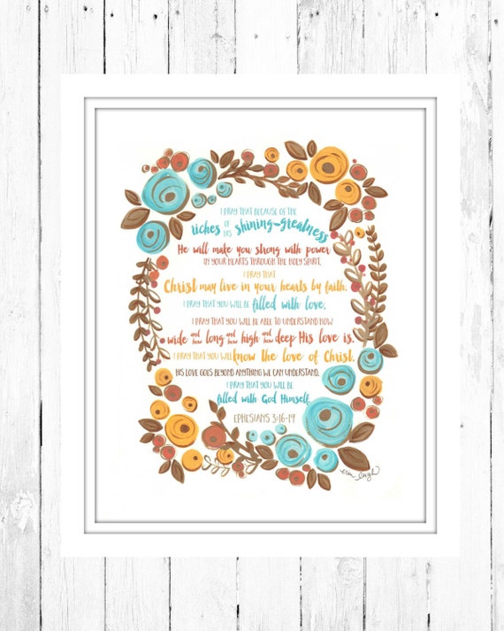 Ephesians 3 Scripture Prayer Scripture Printable by artbyerinleigh