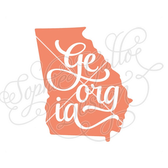 Download Georgia Home State Script SVG DXF PNG digital download file