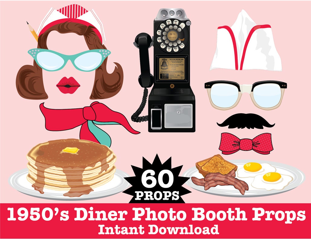 50s Photo Booth Props Diner Party Fifties Party Rock N Roll 50s-photo-booth-props-diner-party-fifties-party-rock-n-roll