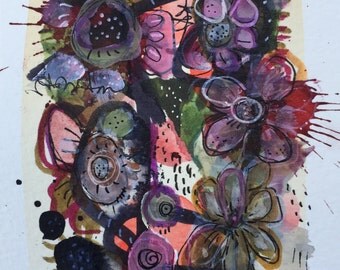 Original Expressionist Art Painting Fine art abstract Floral