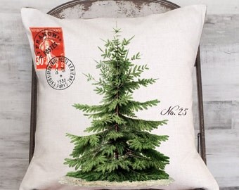 Christmas Pillow Cover Vintage Christmas Tree