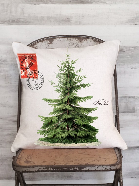 Christmas Pillow Cover Vintage Christmas Tree