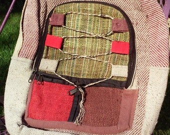 Hemp Backpack, Festival Backpack, Eco friendly, Backpack, Hemp Accessories, Hippie Bling, School Backpack