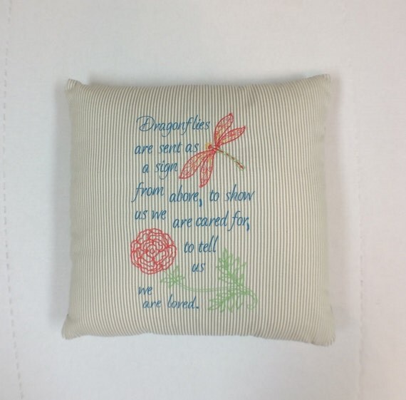 Embroidered Memory Pillow Sympathy Gift In by CustomMadeByPam