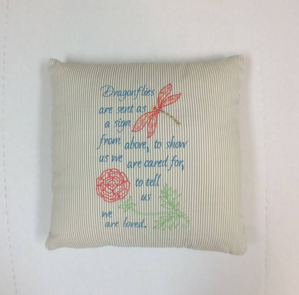 Embroidered Memory Pillow Sympathy Gift In by CustomMadeByPam