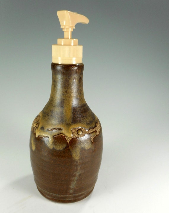 Ceramic soap dispenser pottery soap pump by WillowTreePottery
