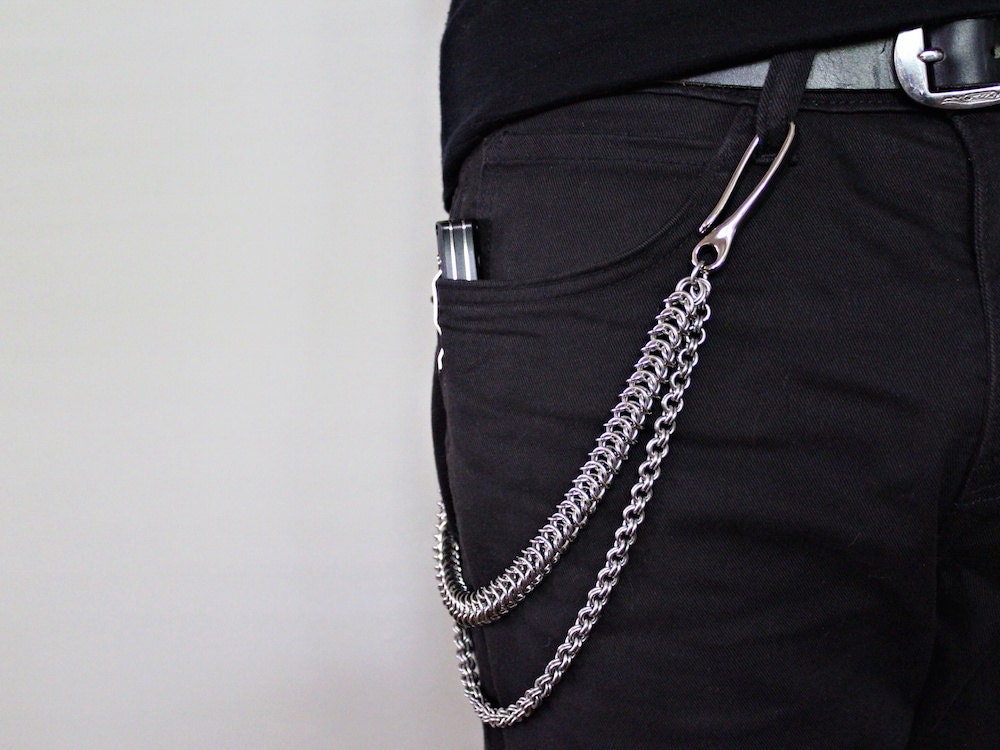 Mens Wallet Chain Double Chain Chainmail Wallet Chains