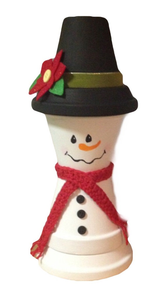 Snowman Clay Pot By TulipRoseCreations On Etsy   Il 570xN.1046157740 6npn 