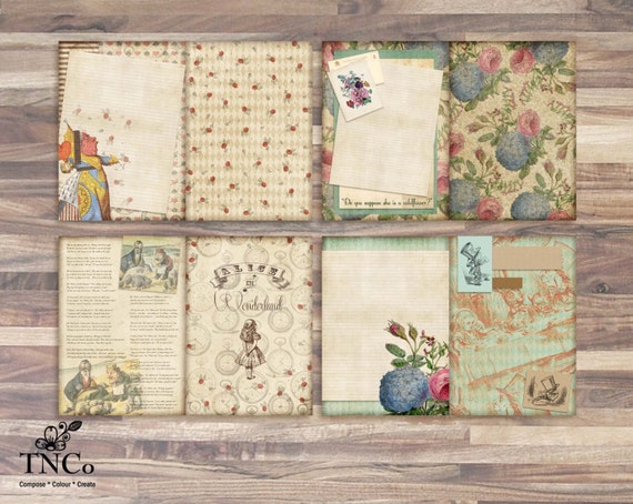 Printable Alice in wonderland journal. Printable pages Sir