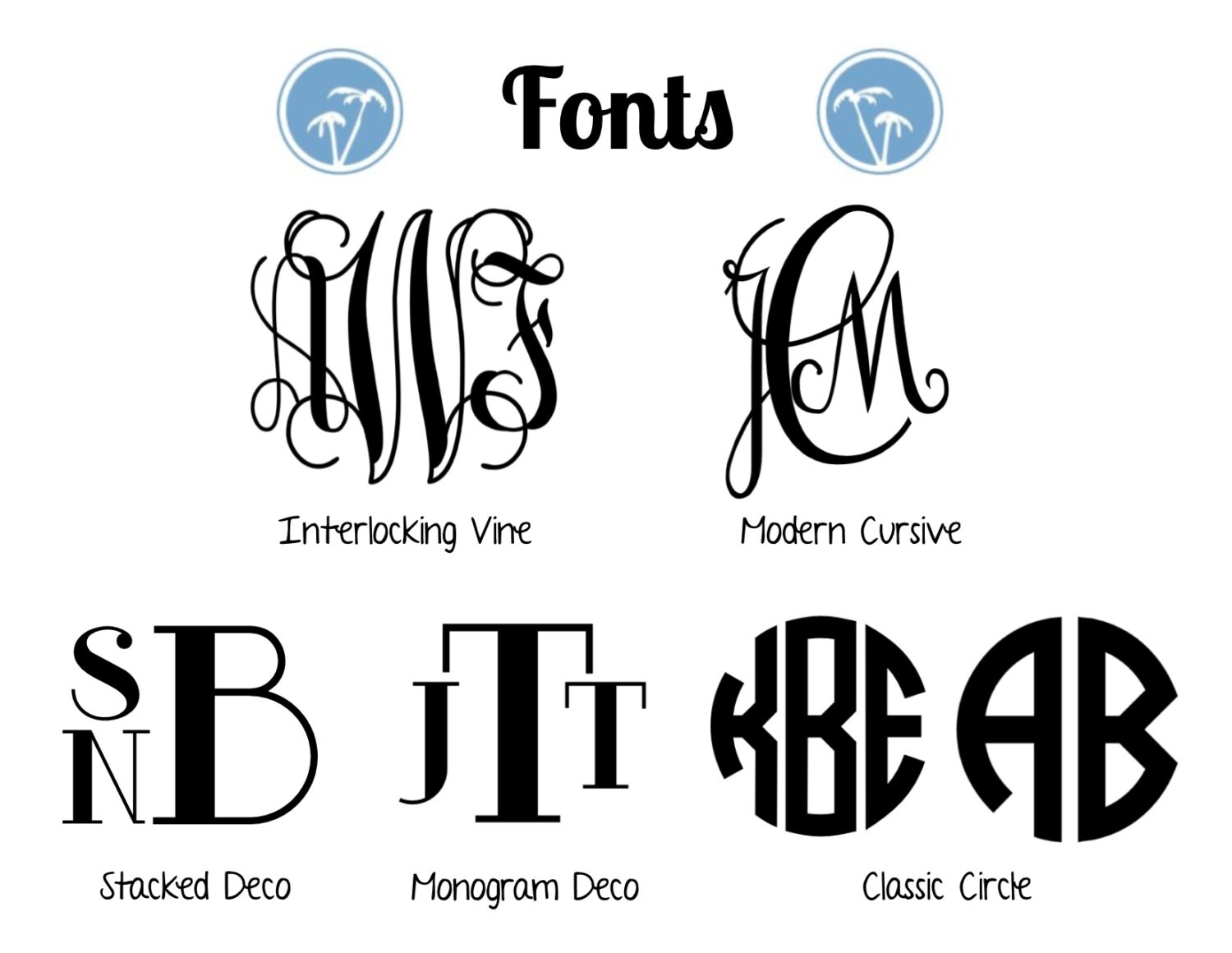 FREE SHIPPING and 46 Colors Monogram by ThePeriwinklePalm on Etsy