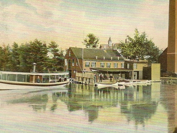 Gardner Massachusetts Vintage Postcard Old Boat House