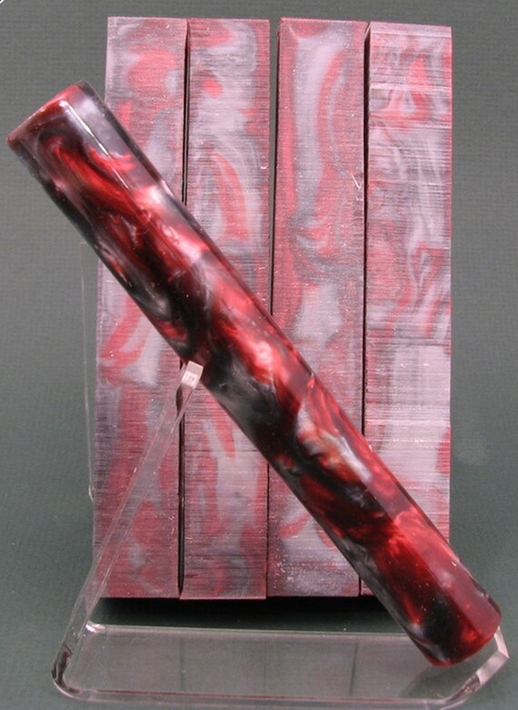 Resin / Acrylic Pen Blank Rubies n by southernpendesigns