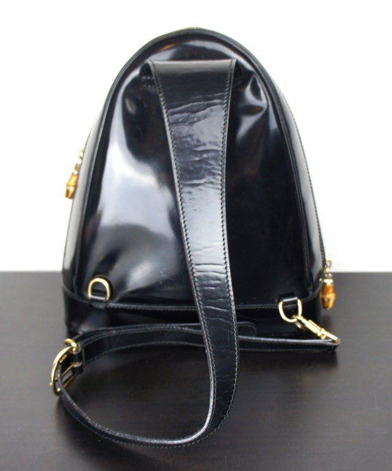 Vintage Gucci Tiny Black One Shoulder Gucci Backpack Purse