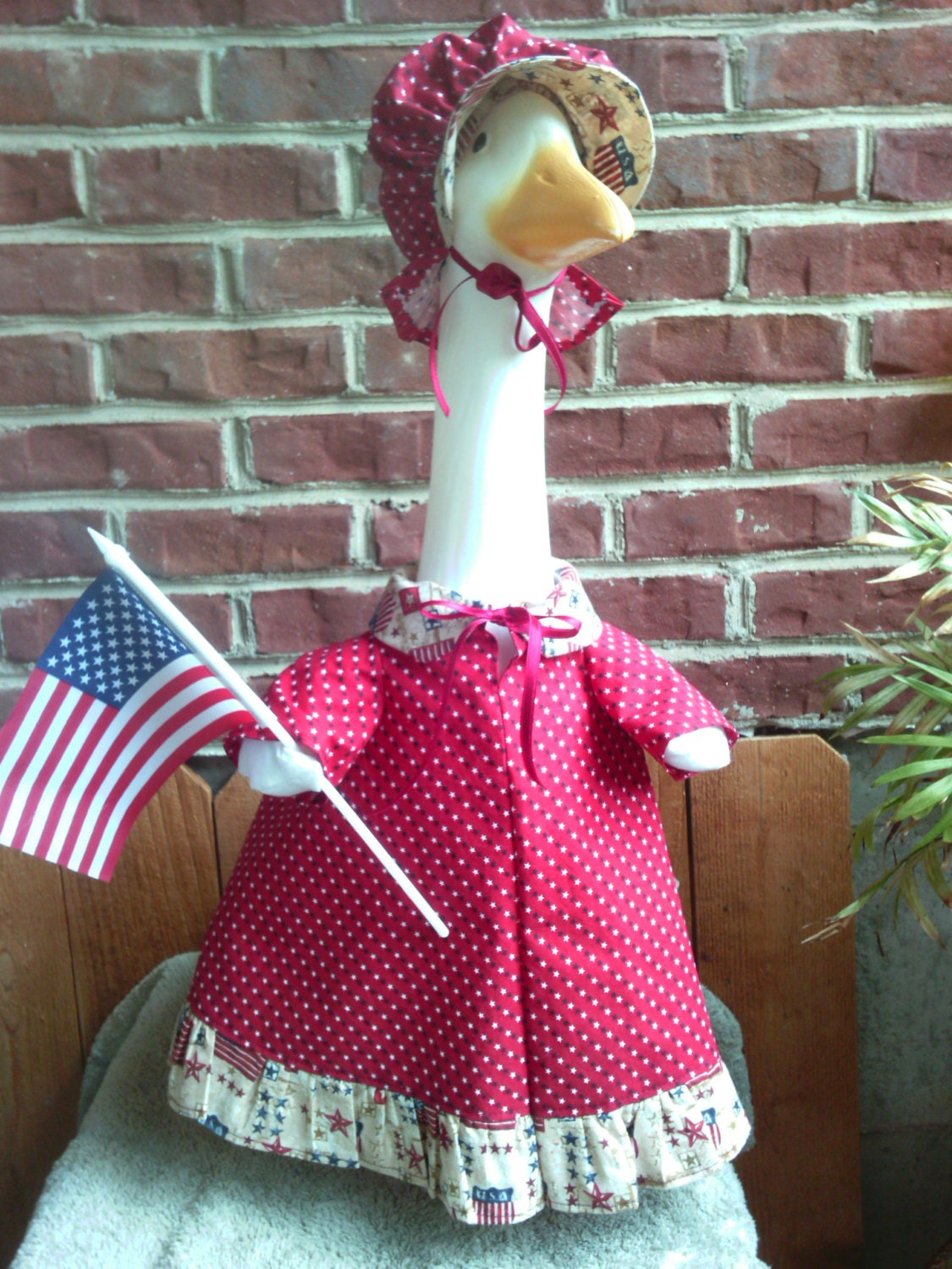 Goose Clothing Lawn Goose clothes Patriotic goose dress