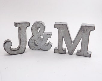 Your Choice Letter / Small Metal Letter / Industrial Letter / Metal Letter M / Tin Metal Letter