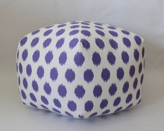 Ikat pouf dorm decor ottoman floor pillow foot stool