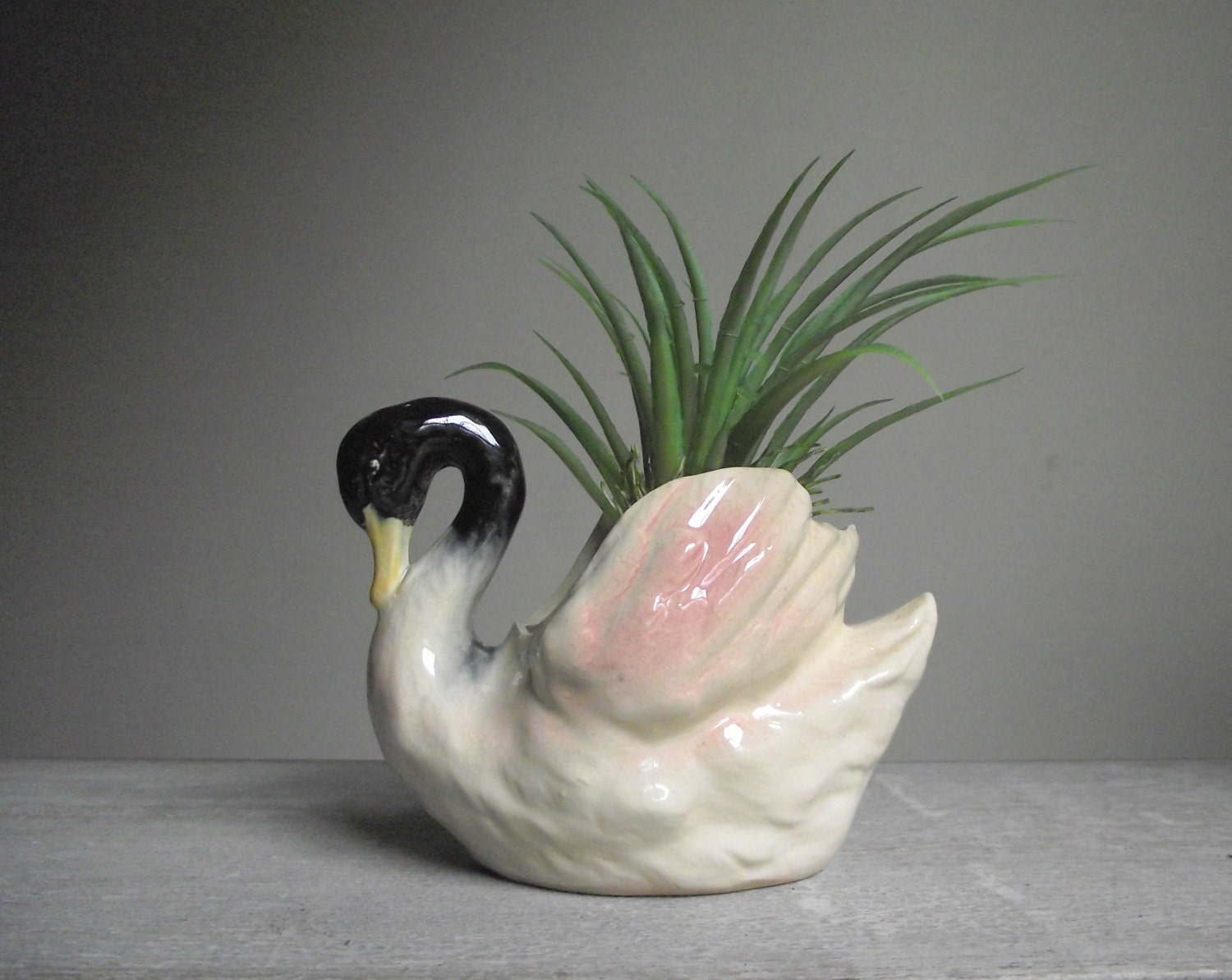 ceramic swan figurine