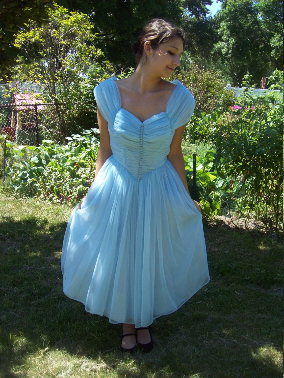 1950's Prom / Party / Maid Of Honor Dress Powder Blue