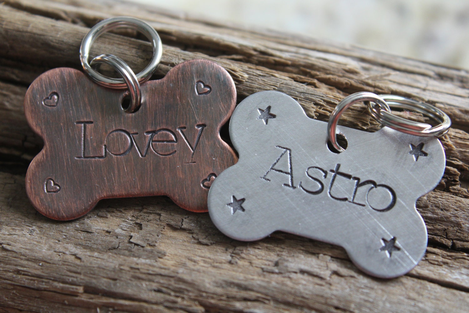 stamped dog id tags