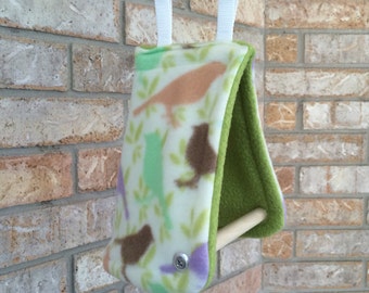 Bird Tent with Perch, Bird Hut, Fleece for Canaries, Finches, Parakeets, Lovebirds and Parrotlets.