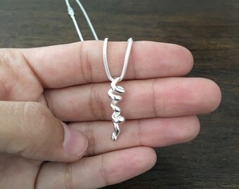 Unique sterling silver pendant - root inspiration - organic jewelry