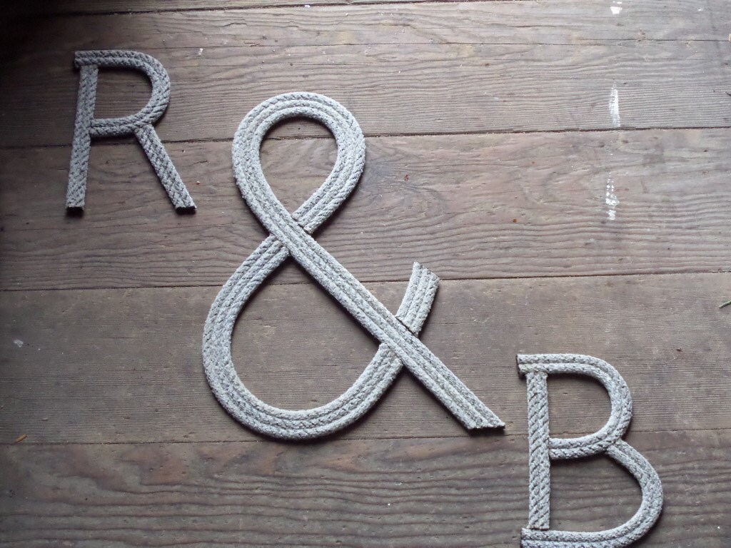 6 Rope Letters Personalize for Nautical Nursery Wedding