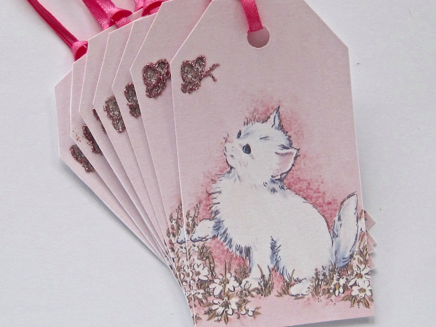 Kitty Cat Gift Tags Thank You Wedding Birthday Hang Tags