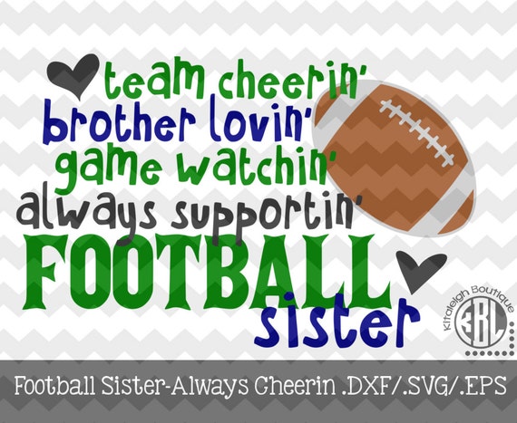 Items similar to Football Sister-Always Cheerin Files INSTANT DOWNLOAD ...