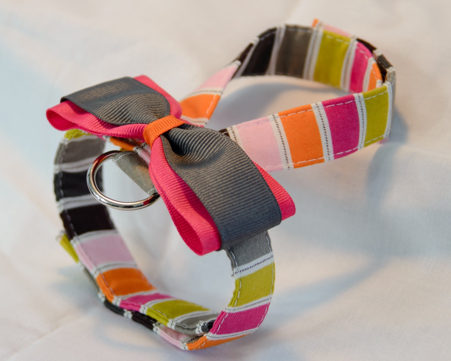 Small dog harness velcro close June 2 by ParkAvenueDogs on Etsy