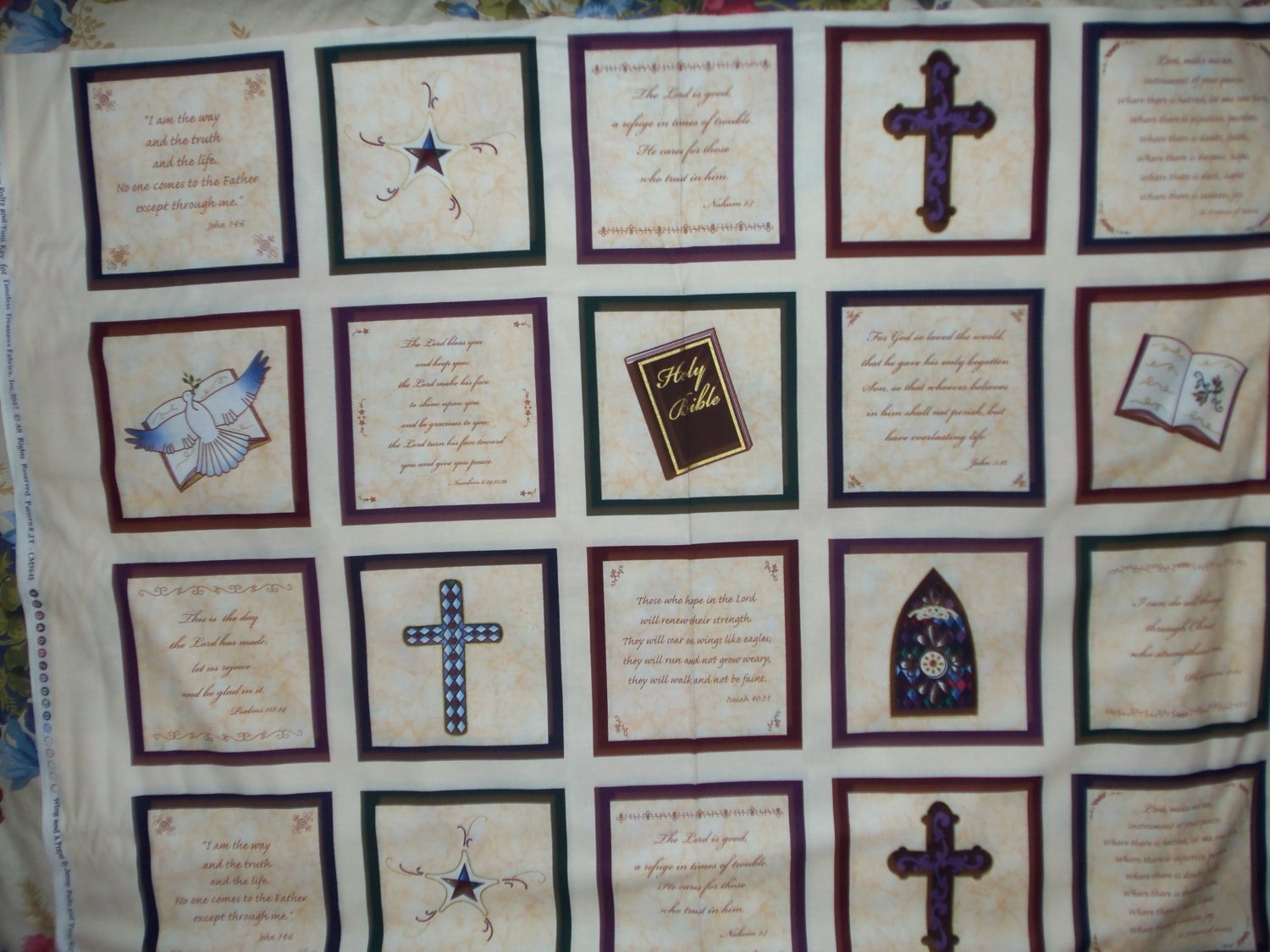 Christian fabric panel 100 cotton