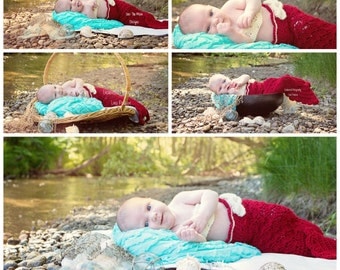 Mermaid tail cocoon, newborn mermaid tail cocoon, crochet mermaid tail pattern, PATTERN ONLY