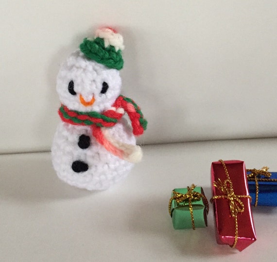 Mini Snowman amigurumi handmade snowman crochet
