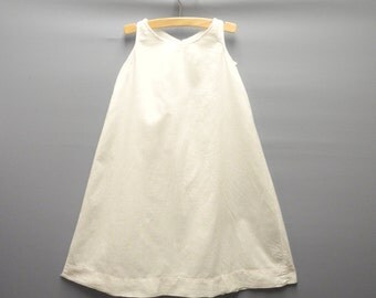 Vintage Baby Clothes, 1900's Handmade White Embroidered Baby Girl Petticoat, White Baby Dress, Vintage Baby Dress, Size 6-12 Months